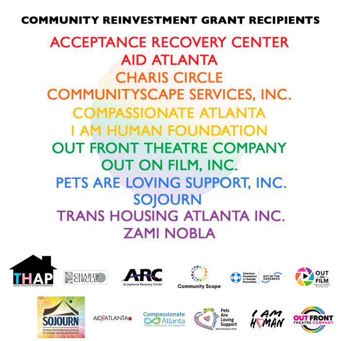 Atlanta Pride Announces Grant Recipients