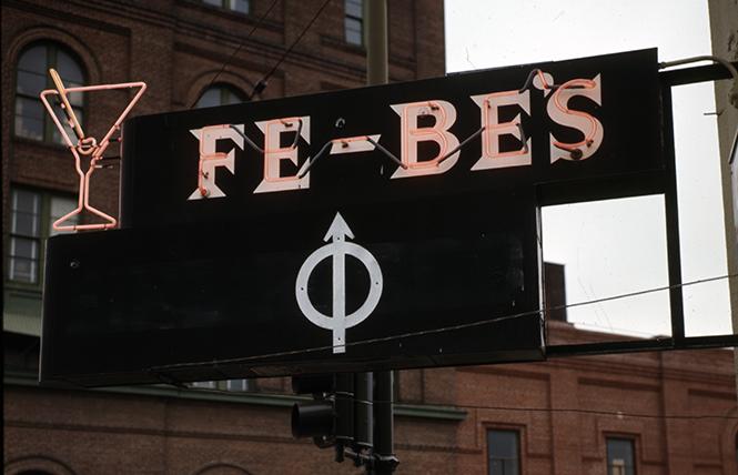 Fe-Be's sign. photo: Henri Leleu, credit: GLBT Historical Society