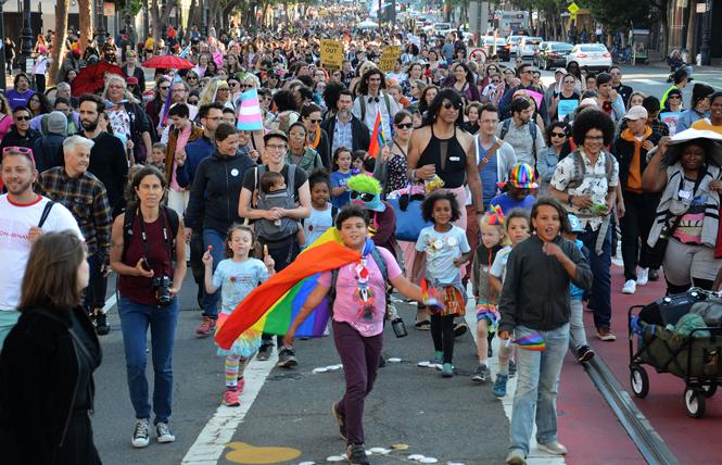 Participants took part in last year's Trans March in San Francisco. Photo: Rick Gerharter