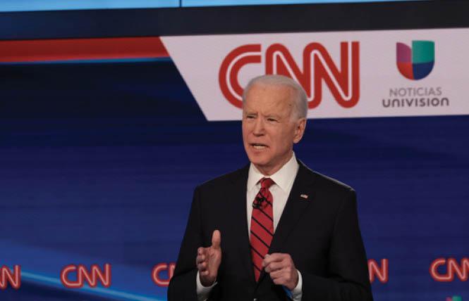 Former Vice President Joe Biden has pledged as president to beat HIV by 2025. Photo: Courtesy CNN