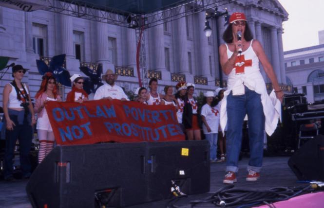 Margo St. James spoke on the main stage at the 2001 San Francisco LGBT Pride Parade. Photo: Rick Gerharter  