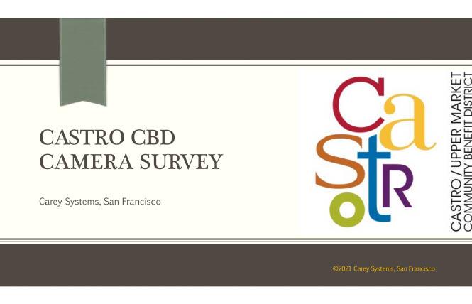The Castro/Upper Market Community Benefit District presented results of its camera survey June 7, before the board voted to kill the proposal. Photo: Screengrab