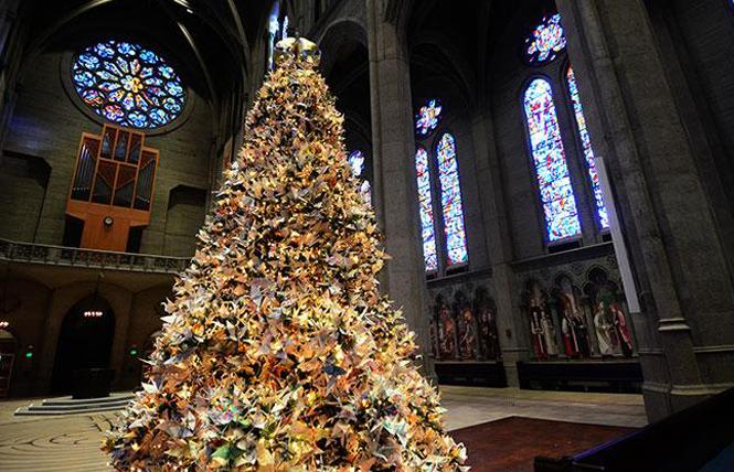 Rainbow World Fund's inspiring World Tree of Hope, as seen at Grace Cathedral last year. Photo: Rick Gerharter