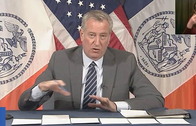 New York City Mayor Bill de Blasio supports the opening of the first government sanctioned supervised drug consumption sites in East Harlem and Washington Heights. Photo: Courtesy NY1<br>