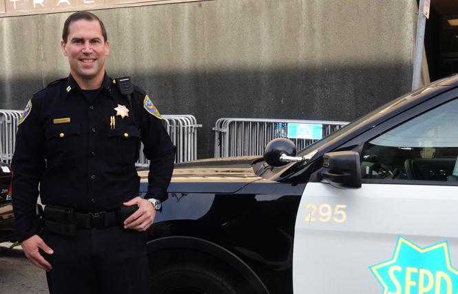 San Francisco Police Captain Christopher Del Gandio stands outside the police department's Central Station. Photo: Rick Gerharter