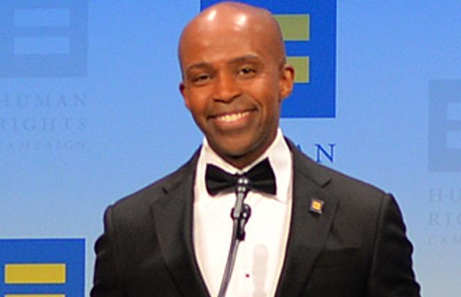 Alphonso David, who led the Human Rights Campaign for two years before he was terminated "for cause" September 6, has filed a lawsuit over his ouster. Photo: Michael Key/Washington Blade<br>