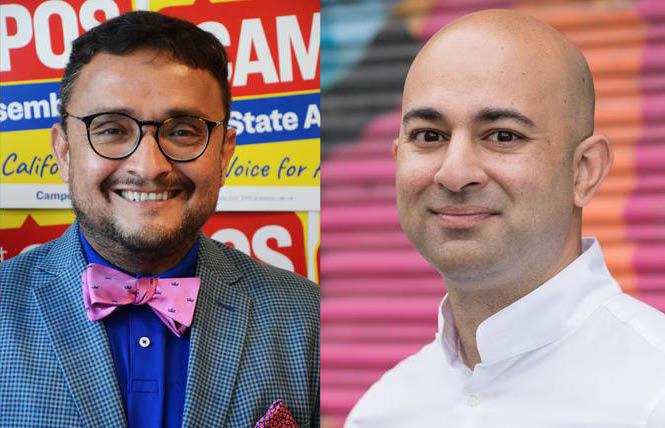 Assembly candidates David Campos, left, and Bilal Mahmood support collecting sexual orientation and gender identity data among the state's employees. Photos: Campos, Rick Gerharter; Mahmood, courtesy the campaign<br>