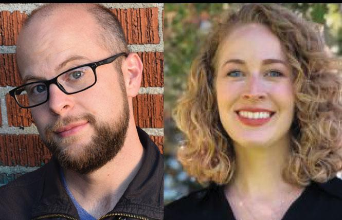Andrew Shaffer, left, and Kelsi Evans are serving as interim co-executive directors at the GLBT Historical Society. Photos: Courtesy GLBT Historical Society