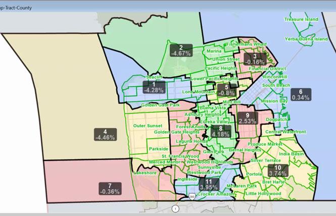 The new SF supervisorial districts. Photo: Screengrab