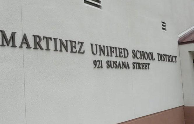 The Martinez Unified School District will fly the Pride flag at its main office in June. Photo: Courtesy Patch
