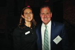 Ellis CEO Lauren Cook and Mike Scannell, Ellis Board Member and Recipient of the Ida B. Eldredge Vision for Boston Award