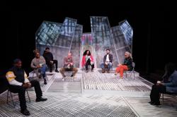 Cast of  Lynn Nottage play "Fabulation or, The Re-Education of Undine" at the Lyric Stage Company. Photo by Mark S. Howard.