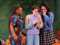 Left to right: Victoria Omoregie, Jules Talbot, Haley Wong in John Proctor is the Villain; directed by Margot Bordelon. Photo by T. Charles Erickson.