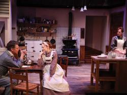 Michael Kaye (Jack), Kate Fitzgerald (Cathleen) and Aimee Doherty (Bridget) in "Thirst" at the Lyric Stage Company. Photo courtesy of Mark S. Howard.
