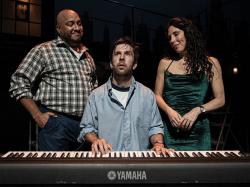 Anthony Pires Jr.as Michael, Johnny Shea as Jon, and Vanessa Calantropo as Susan in Umbrella Stage production of "Tick, Tick ... BOOM!" Photo  by Jim Sabitus.