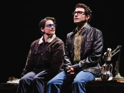Sarah Bockel as Alison and Nick Duckart as her father Bruce in the Huntington Theater Company production of Fun Home. Photo by Marc J. Franklin.