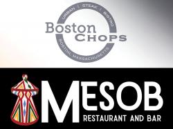 Top photo via Boston Chops, Facebook; bottom photo via mesobrestaurantboston.com.