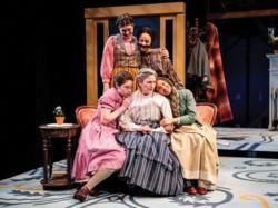 Kaila Pelton-Flavin, Olivia Fenton, Sarah Newhouse, Aislinn Brophy, Chloe McFarlane in ASP Production of Little Women. Photo by Benjamin Rose.