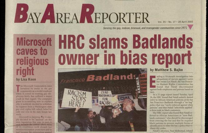 Bay Area Reporter :: 50 years in 50 weeks: 2005: Badlands - Vimarsana News