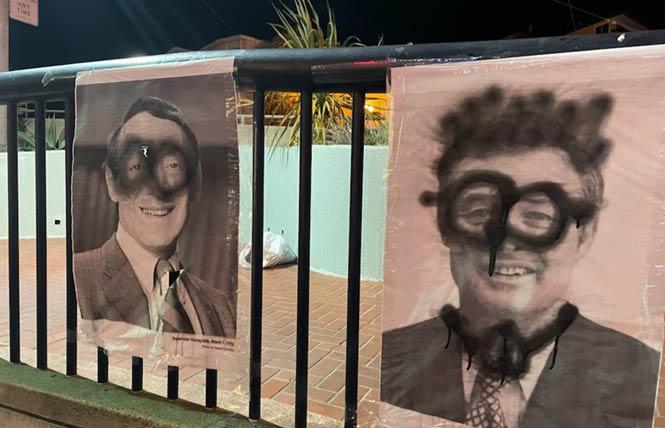 Bay Area Reporter :: Milk-Moscone memorial defaced in the Castro - Vimarsana News